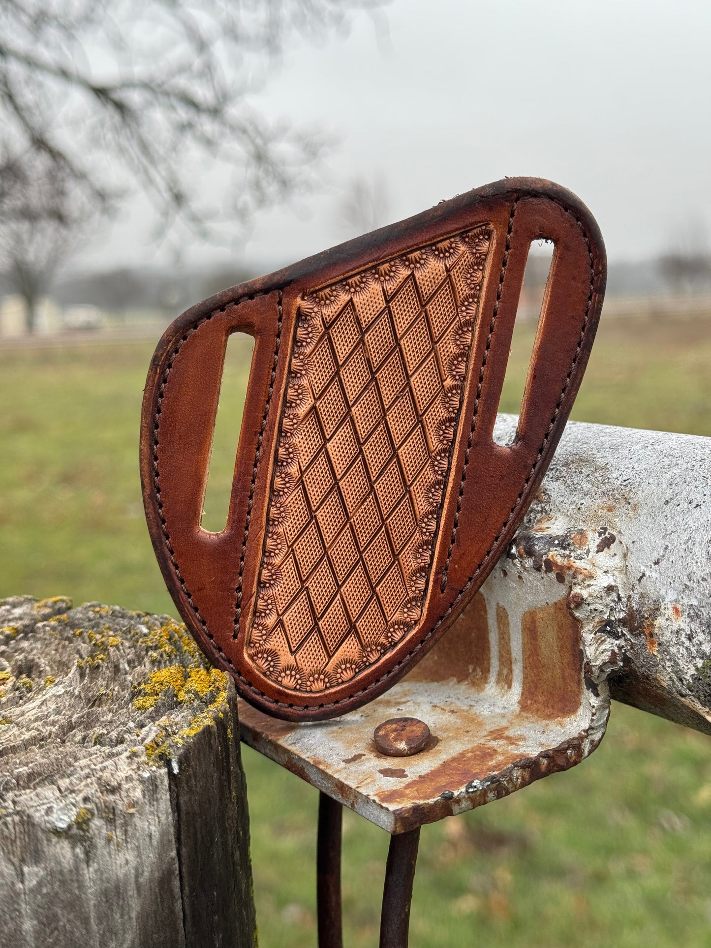 Basket Stamp Sheath/Golden Brown Border