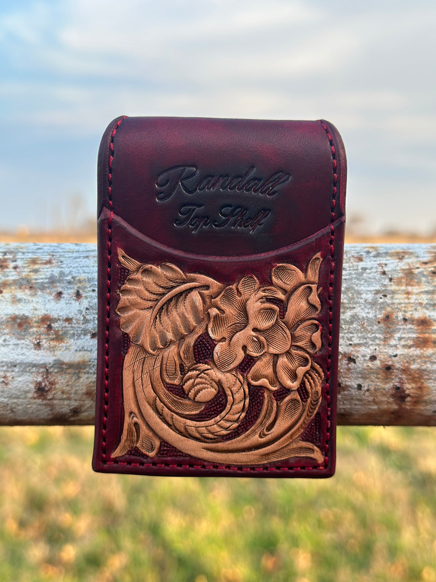 Ox-Blood Magnetic Money Clip