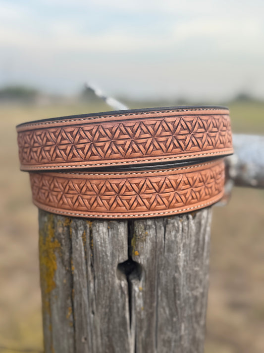 Triangle basket stamp/Sheridan brown