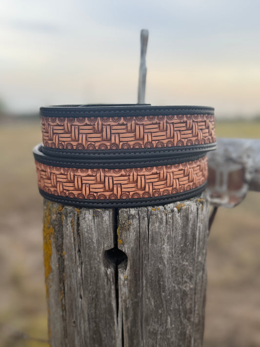 Wicker basket stamp/Black border