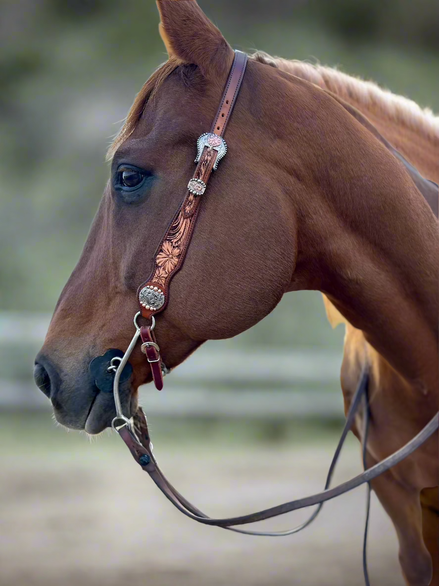 Tooled Slide Ear Headstall