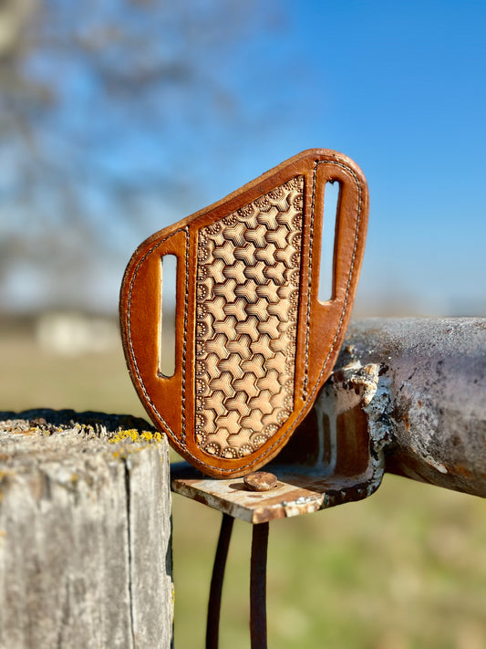 Basket Stamp Sheath/Golden Brown Border