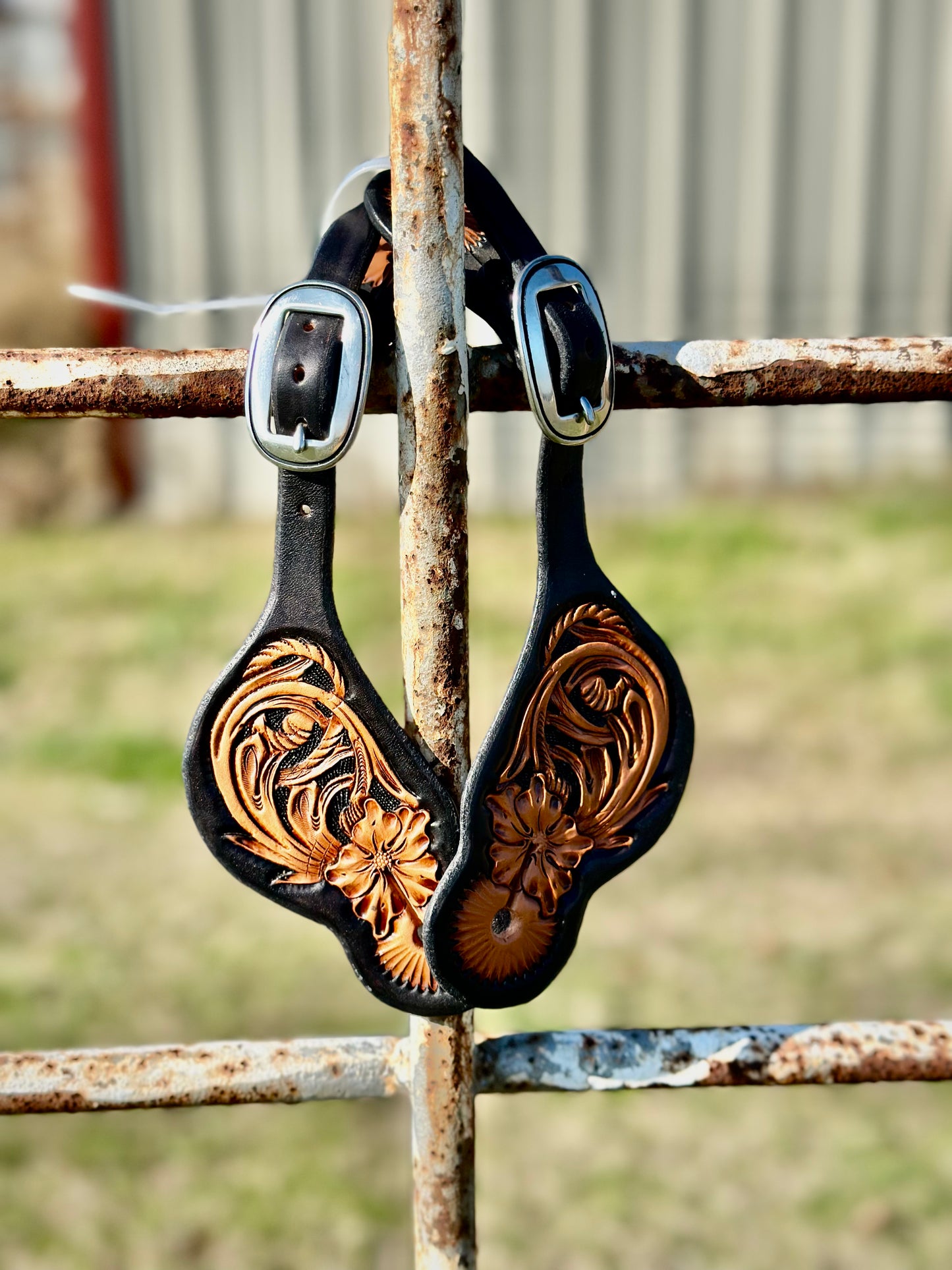 Men's Tooled Spur straps